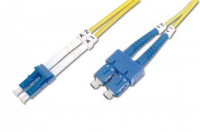 DIGITUS FO patch cord, duplex, LC to SC SM OS2 09/125 µ, 5 m (DK-2932-05)