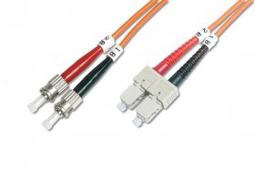 DIGITUS FO patch cord, duplex, ST to SC MM OM2 50/125 µ, 2 m (DK-2512-02)