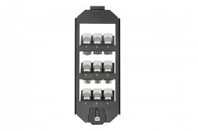 DIGITUS Frame set, 3-level for 9x Keystone Jacks Suitable for OBO-Ackermann GES9 (AN-25179)