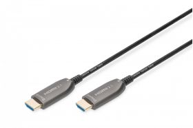 DIGITUS HDMI AOC Hybrid Glasfaser Anschlusskabel, Typ A M/M, 30m, UHD 8K@60Hz, gold, bl (AK-330126-300-S)