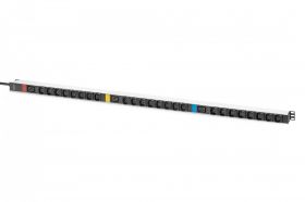 DIGITUS IT BASIC PDU, 3PH, 16A, 24 x C13, 3 x C19 Vertical, 3m cable, IEC309 3Ph-16A plug (DN-95452)