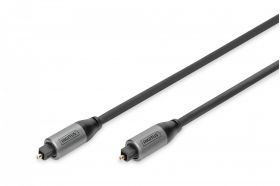 DIGITUS TOSLINK CABLE M/M, Digital Audio, 1m Aluminum Housing ,Gold plated (DB-510510-010-S)