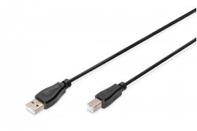 DIGITUS USB connection cable, type A - B M/M, 1.8m, USB 2.0 compatible, bl (DB-300102-018-S)