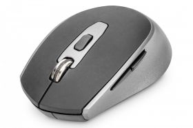 DIGITUS Wireless Optical Mouse 6D, 2.4 GHz 800/1000/1600 dpi, black-grey (DA-20162)