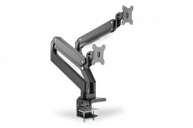 DIGITUS Dual Gas Spring Monitor Desk Mount 2x 35', 2x 15 kg max. black (DA-90427)