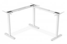 DIGITUS Electric Height Adjustable Desk Frame, 3-leg height:124-208 cm, load: 120 kg, white (DA-90453)