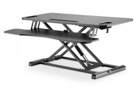 DIGITUS Height Adjustable Sit-Stand desktop 95x61x10-50cm, Lower Keyboard and mouse deck (DA-90380-1)