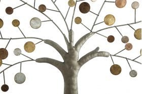 Decoratiune de perete 3D Tree of Life, Mauro Ferretti, Ø 61 cm, fier/MDF