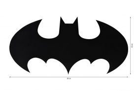 Decoratiune luminoasa LED, Batman, MDF, 60 LED-uri, Galben