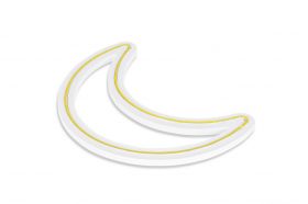 Decoratiune luminoasa LED, Crescent, Benzi flexibile de neon, DC 12 V, Galben