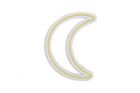 Decoratiune luminoasa LED, Crescent, Benzi flexibile de neon, DC 12 V, Galben