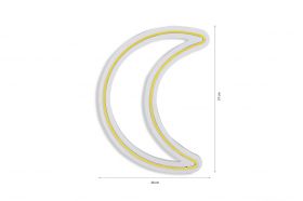 Decoratiune luminoasa LED, Crescent, Benzi flexibile de neon, DC 12 V, Galben