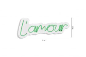 Decoratiune luminoasa LED, L'amour, Benzi flexibile de neon, DC 12 V, Verde