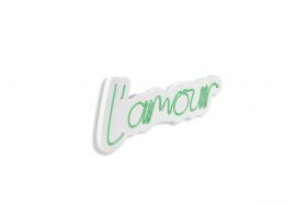 Decoratiune luminoasa LED, L'amour, Benzi flexibile de neon, DC 12 V, Verde