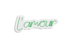 Decoratiune luminoasa LED, L'amour, Benzi flexibile de neon, DC 12 V, Verde