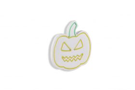 Decoratiune luminoasa LED, Pumpkin, Benzi flexibile de neon, DC 12 V, Galben verde