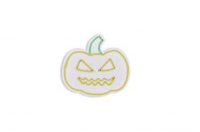 Decoratiune luminoasa LED, Pumpkin, Benzi flexibile de neon, DC 12 V, Galben verde