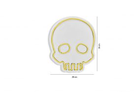 Decoratiune luminoasa LED, Skull, Benzi flexibile de neon, DC 12 V, Galben