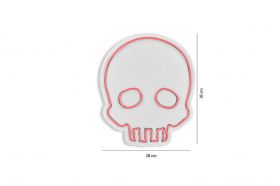 Decoratiune luminoasa LED, Skull, Benzi flexibile de neon, DC 12 V, Roz