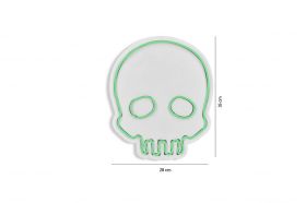 Decoratiune luminoasa LED, Skull, Benzi flexibile de neon, DC 12 V, Verde