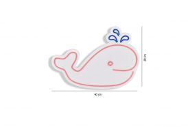 Decoratiune luminoasa LED, Baby Whale, Benzi flexibile de neon, DC 12 V, Roz / Albastru