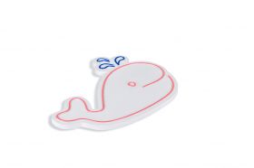 Decoratiune luminoasa LED, Baby Whale, Benzi flexibile de neon, DC 12 V, Roz / Albastru