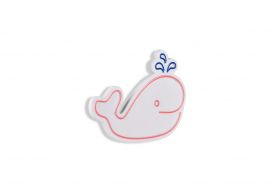 Decoratiune luminoasa LED, Baby Whale, Benzi flexibile de neon, DC 12 V, Roz / Albastru