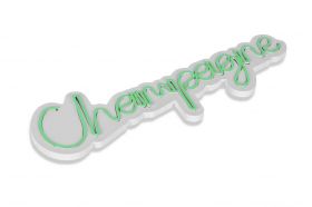 Decoratiune luminoasa LED, Champagne, Benzi flexibile de neon, DC 12 V, Verde