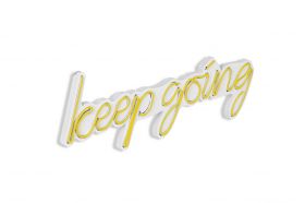 Decoratiune luminoasa LED, Keep Going, Benzi flexibile de neon, DC 12 V, Galben