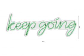 Decoratiune luminoasa LED, Keep Going, Benzi flexibile de neon, DC 12 V, Verde