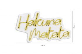 Decoratiune luminoasa LED, Hakuna Matata, Benzi flexibile de neon, DC 12 V, Galben