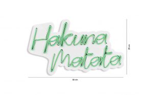 Decoratiune luminoasa LED, Hakuna Matata, Benzi flexibile de neon, DC 12 V, Verde