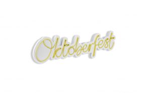 Decoratiune luminoasa LED, Oktoberfest, Benzi flexibile de neon, DC 12 V, Galben