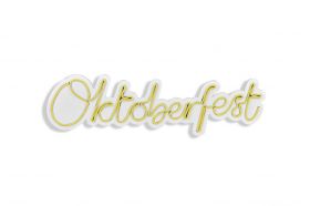 Decoratiune luminoasa LED, Oktoberfest, Benzi flexibile de neon, DC 12 V, Galben