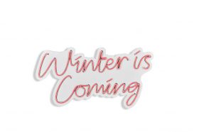 Decoratiune luminoasa LED, Winter is Coming, Benzi flexibile de neon, DC 12 V, Roz