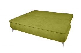 Canapea extensibila Sofie, cu lada pentru depozitare, 3 locuri, 203x92x86 cm, Verde