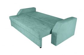 Canapea extensibila Marbella 230x93x77 cm, cu lada de depozitare, verde mint