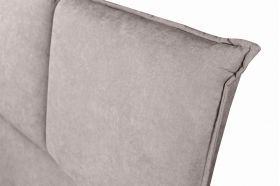 Pat matrimonial, Stockholm, Pillows E, 140x200 cm, saltea tip Pocket, topper memory, Taupe