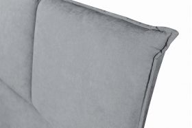 Pat matrimonial, Stockholm, Pillows E, 140x200 cm, saltea tip Pocket, topper memory, Gri