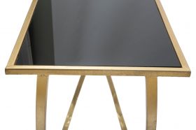 Consola Ring, Mauro Ferretti, 120x40x79 cm, fier, negru/auriu