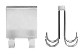 Carlig suspendabil pentru dus, Wenko, Vieste Duo, 7 x 5.5 x 6 cm, inox