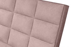 Pat matrimonial, Stockholm, Cubic E, 160x200 cm, saltea tip Pocket, topper memory, Roz pudra