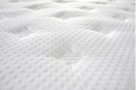 Pat matrimonial, Stockholm, Dots E, 180x200 cm, saltea tip Pocket, topper memory, Bej