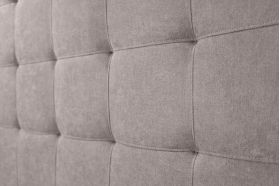 Pat matrimonial, Stockholm, Dots E, 180x200 cm, saltea tip Pocket, topper memory, Taupe