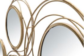 Decoratiune de perete Mirrors Gold, Mauro Ferretti, 124.5x53.5 cm, fier, auriu