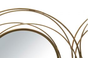 Decoratiune de perete Mirrors Gold, Mauro Ferretti, 124.5x53.5 cm, fier, auriu