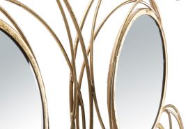 Decoratiune de perete Mirrors Gold, Mauro Ferretti, 124.5x53.5 cm, fier, auriu