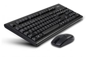 kit tastatura si mouse wireless usb negru 3100n a4tech