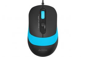 mouse optic cu fir a4tech fm10, 1600 dpi, usb, albastru