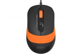 mouse optic cu fir a4tech fm10, 1600 dpi, usb, portocaliu